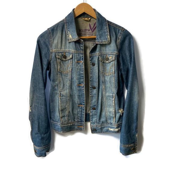 Hollister Jackets & Blazers - Hollister Distressed Jean Jacket Medium